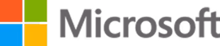 Microsoft company logo with four colored squares and the text Microsoft.