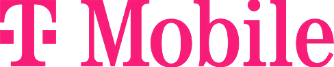 T-Mobile logo in magenta font.