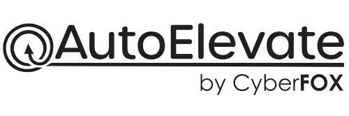 AutoElevate by CyberFox logo with a stylized A enclosed in a circle.