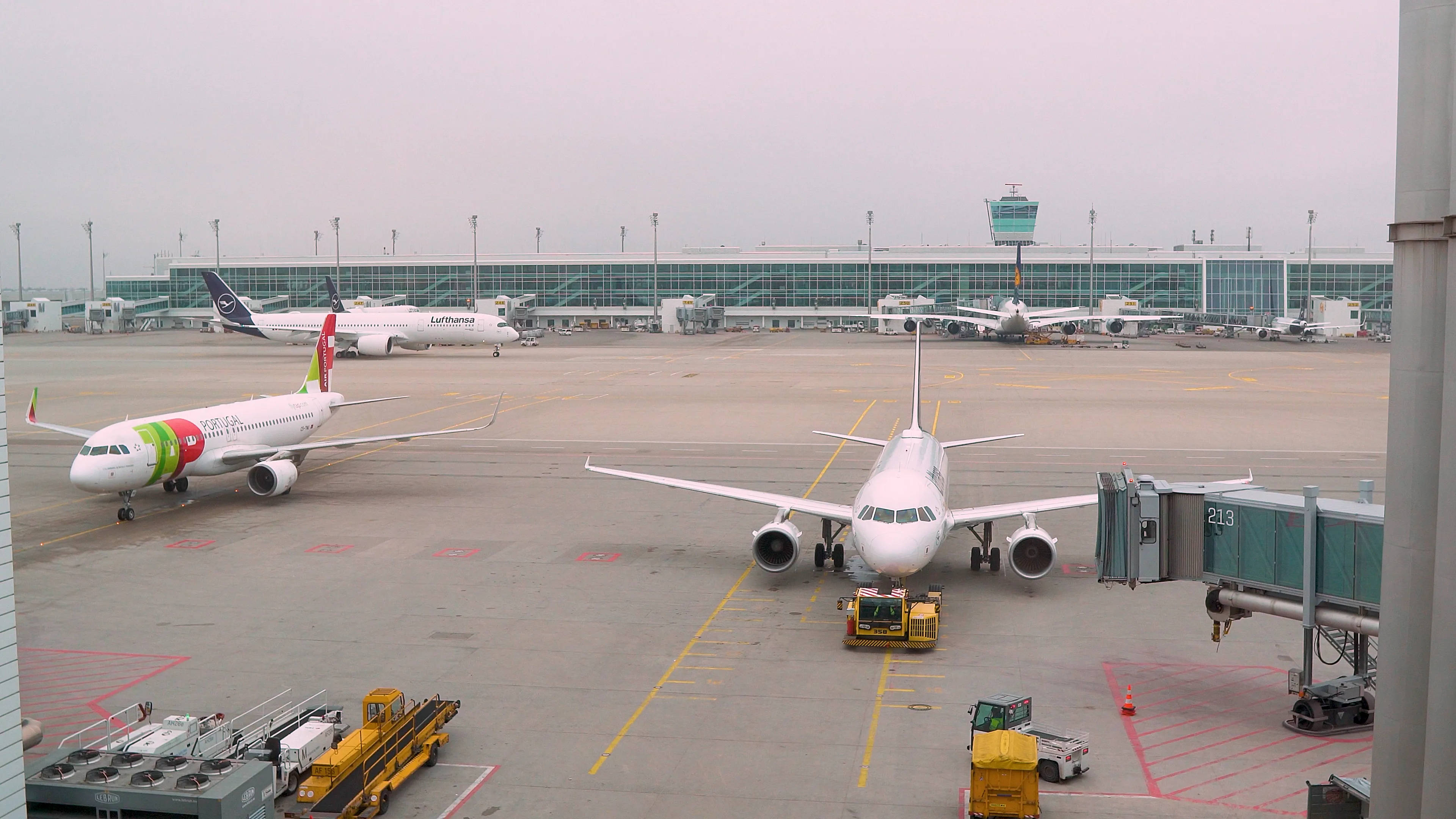 Ground staff working at the airport