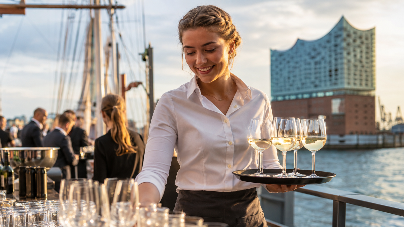 Studierende beim Aushilfsjob im Hamburger Hafen - kurzfristige Nebenjobs Hamburg für Studenten