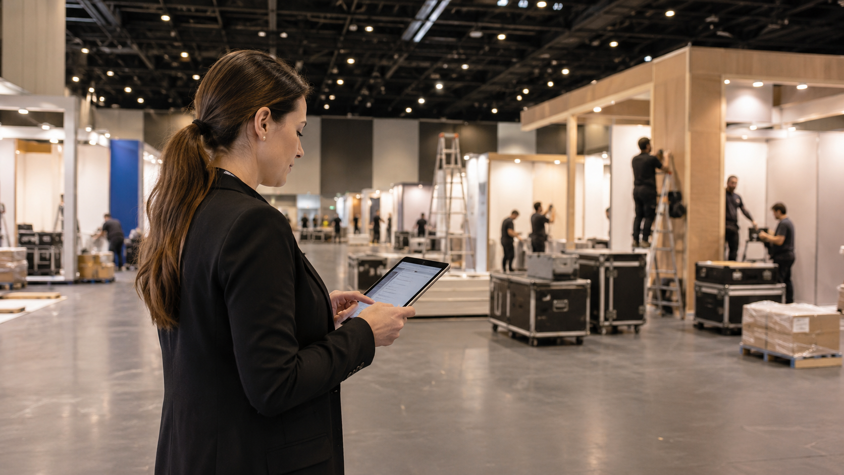 Trade fair staff at an exhibition stand - fulfillment rate as a metric for successful staffing