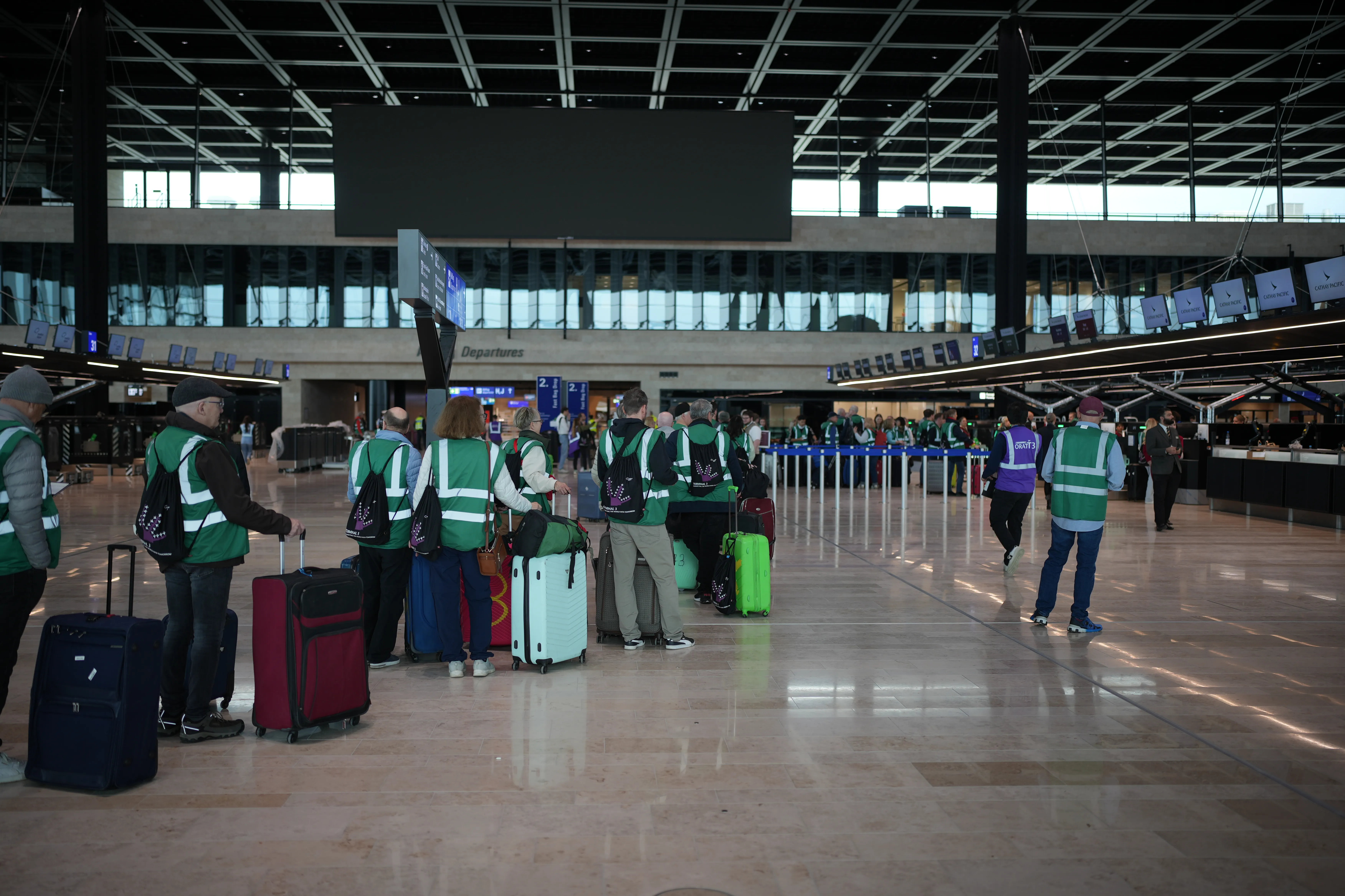 Ground staff working at the airport