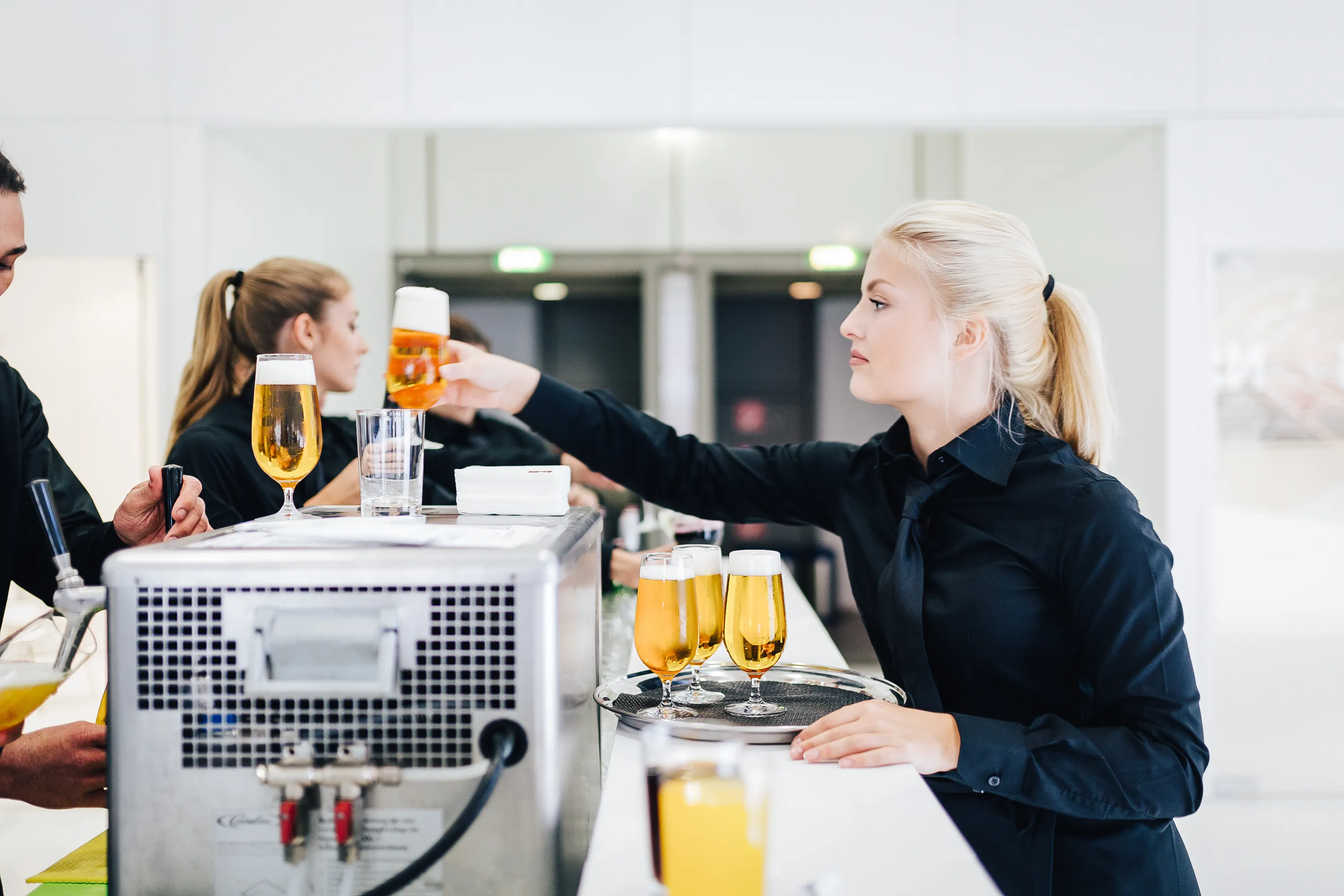 Gastronomy staff on a service assignment