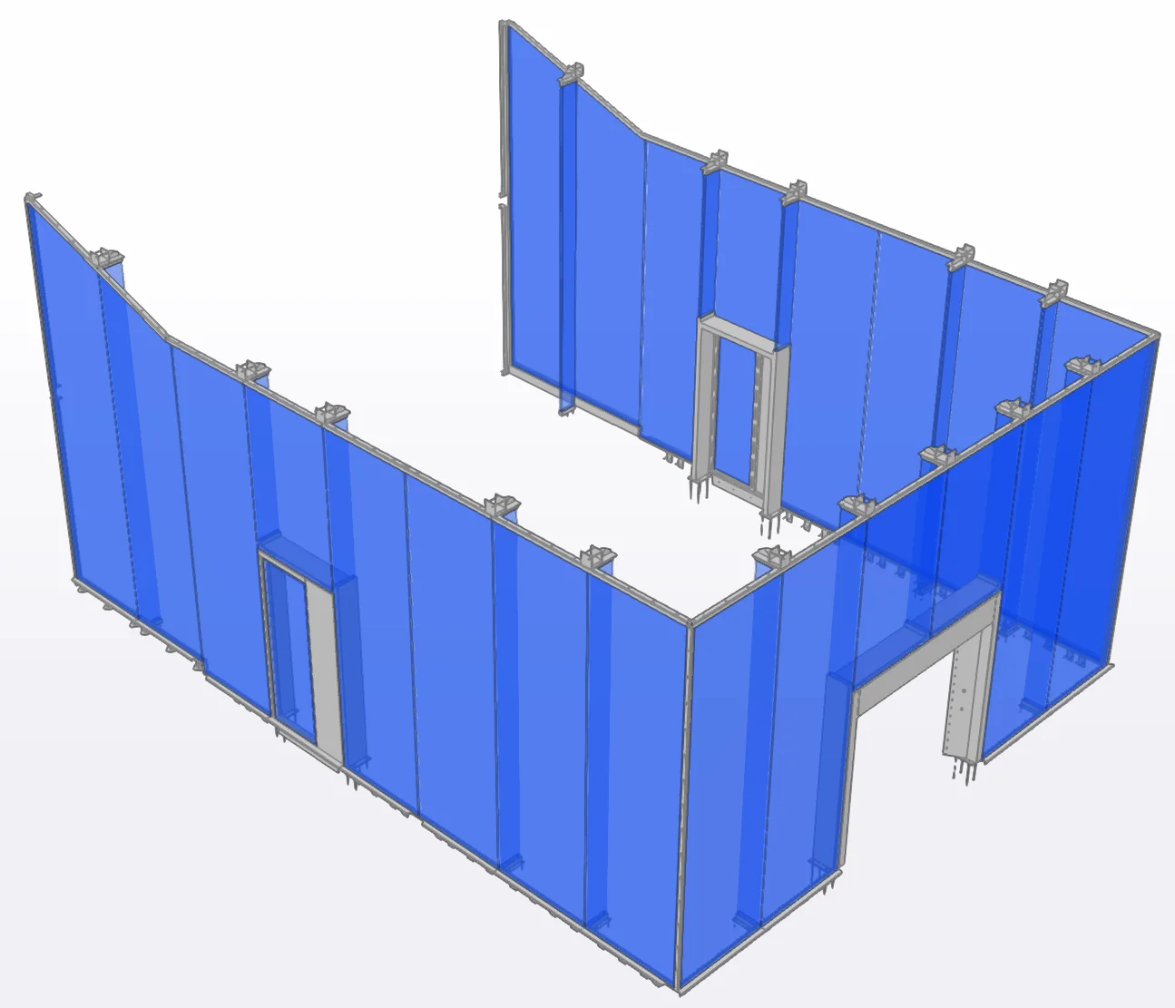 3D-engineeringsmodel van de entreegevel van Rijnstate.