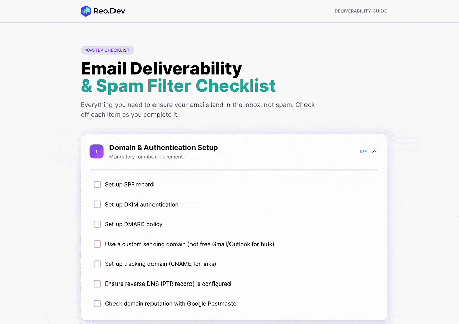 Email Checklist