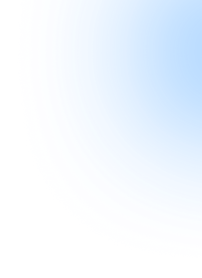 Blue circular gradient light effect with concentric rings fading outward.