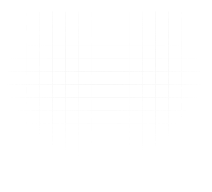 White grid pattern with evenly spaced horizontal and vertical lines forming squares over a transparent background, arranged in a curved lower edge.