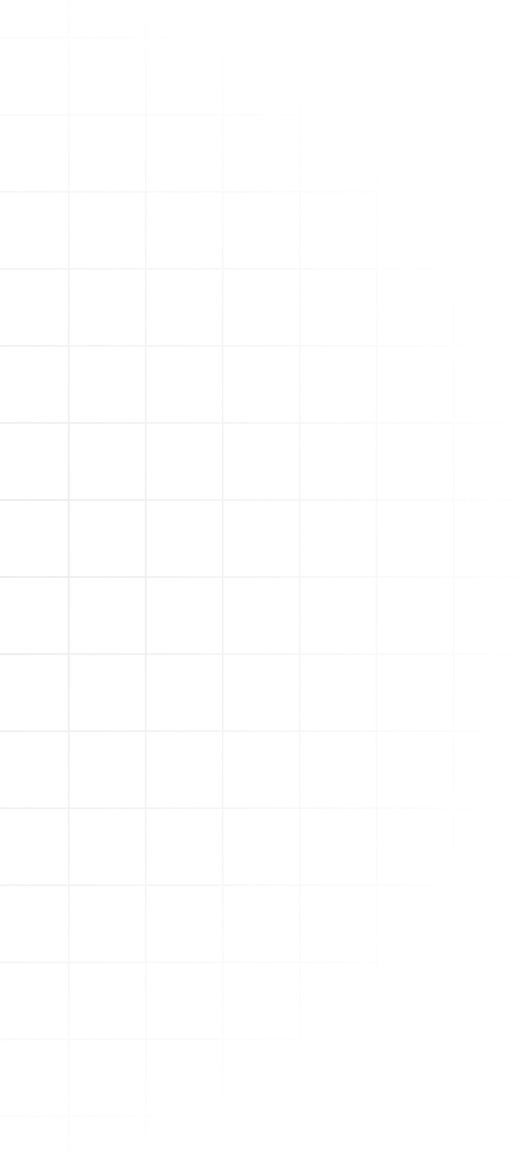 White grid pattern forming a stepped circular shape on transparent background.