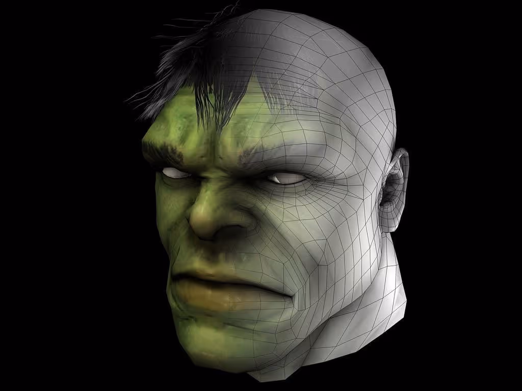 A 3D model of The Incredible Hulk