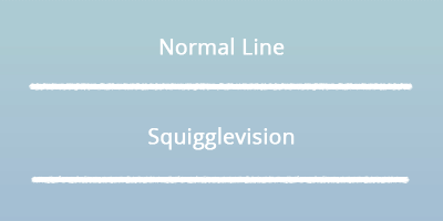 Normal line vs squigglevision line example