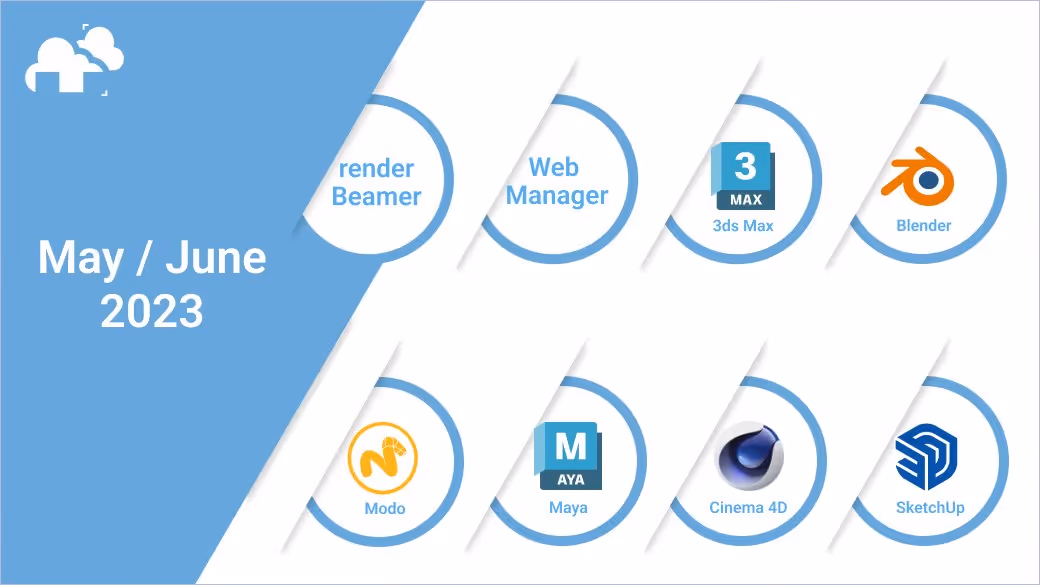 2023년 5월, 6월 클라우드 렌더팜 가라지팜 소프트웨어 업데이트