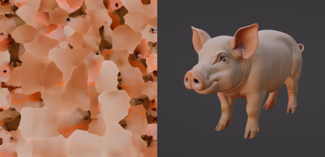 An example of a 3D generated models' texture
