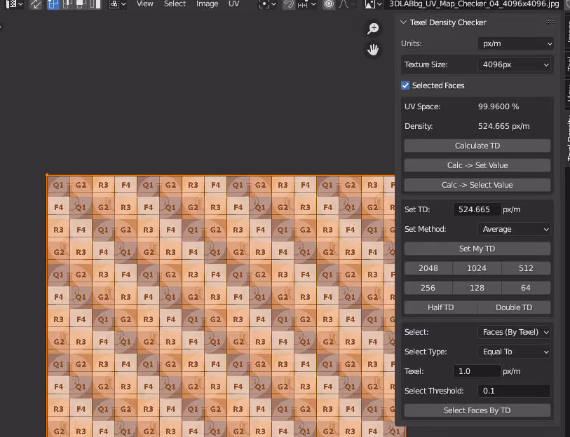 A Texel Density Walkthrough for Blender Artists
