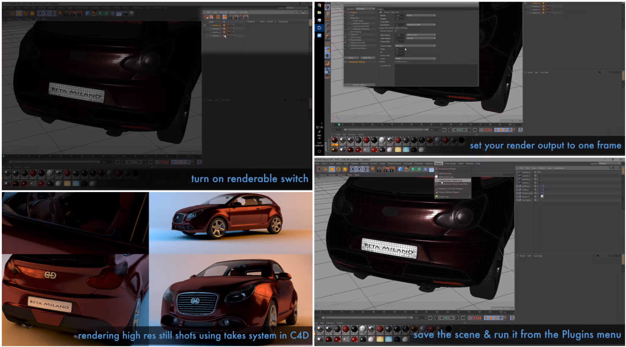 Takes Cinema4D Rendering