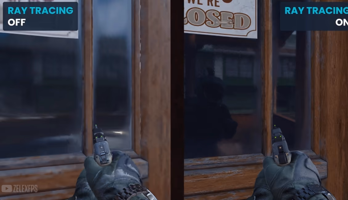 raytracing on and off example