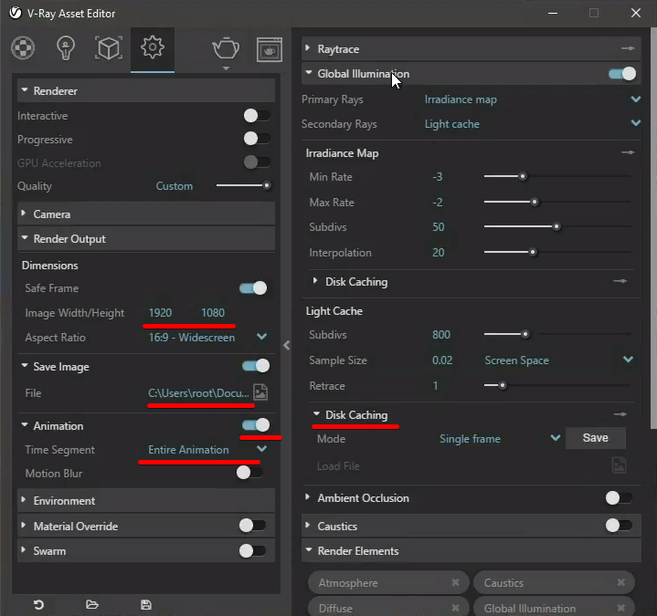 V-Ray Asset Editor
