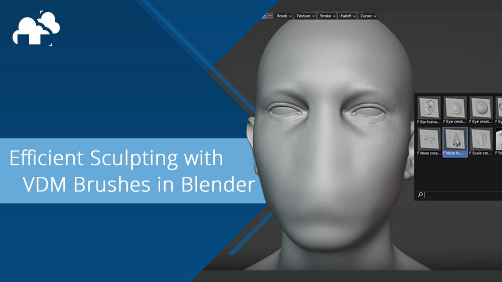 Blender의 VDM 브러쉬를 사용한 효율적인 스컬프팅 방법