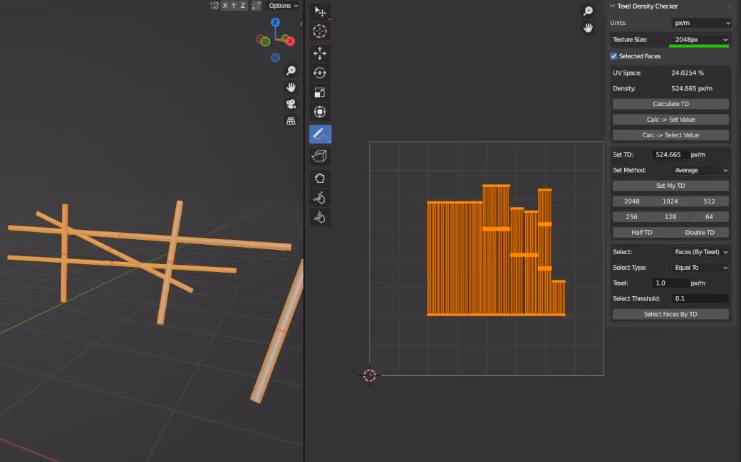 A Texel Density Walkthrough for Blender Artists