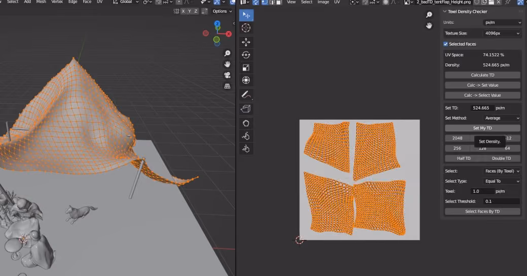 A Texel Density Walkthrough for Blender Artists