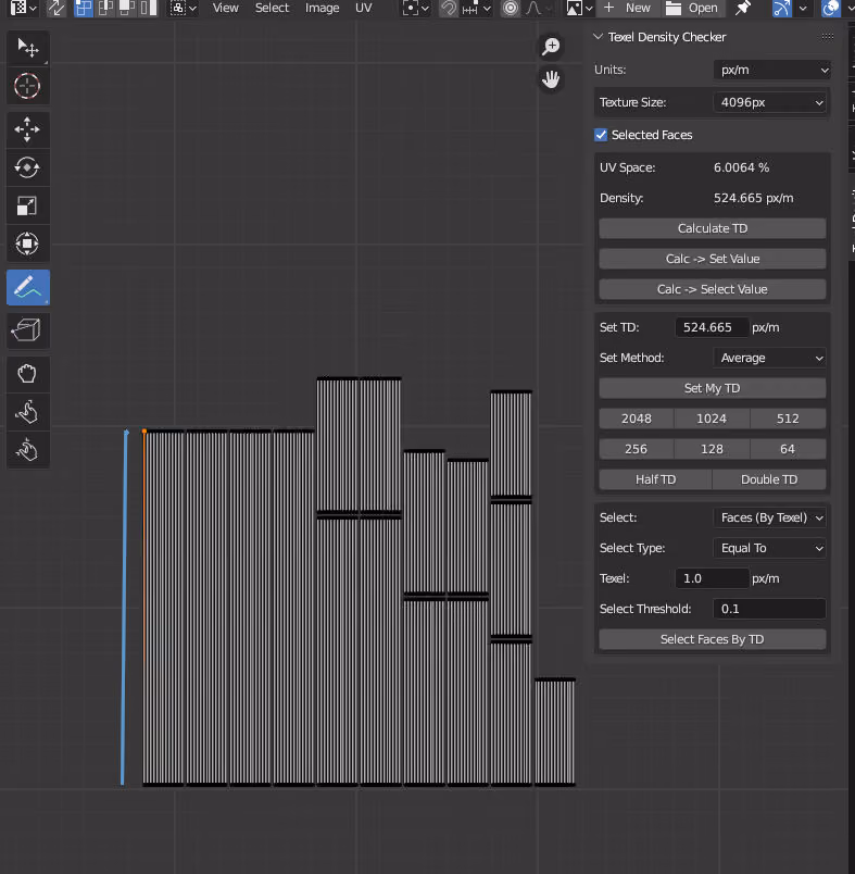 A Texel Density Walkthrough for Blender Artists