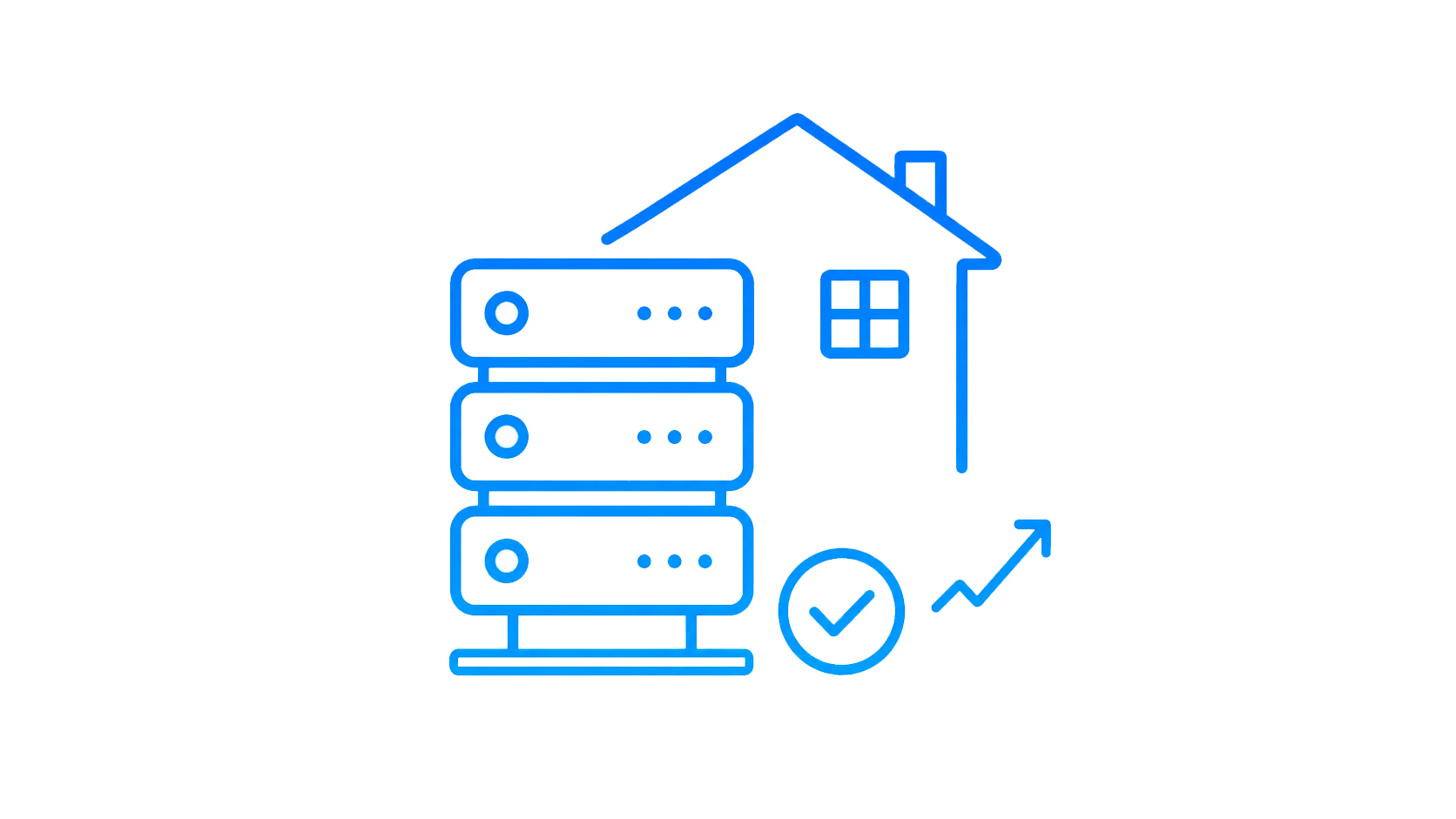 Local render farm vector icon