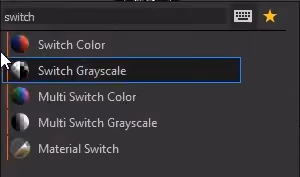 switch grayscaleノード