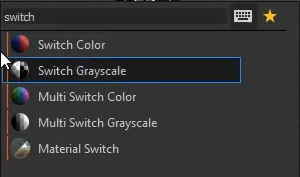 switch grayscaleノード