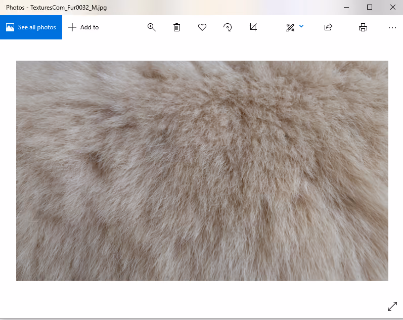 Oを押して、ディフューズマップに使用するファーの画像を開く