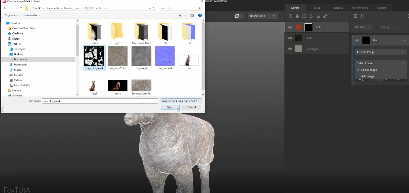以前にBlenderでペイントしたマップを追加する