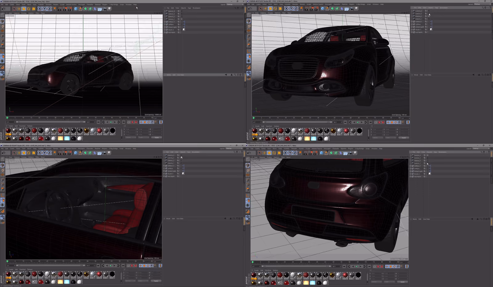 Cinema 4D のマルチカメラの静止画のレンダリングについて