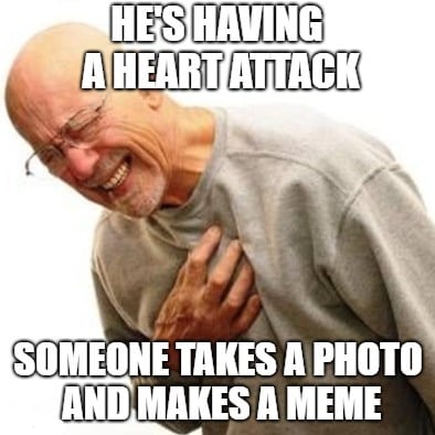 Man having a heart attack