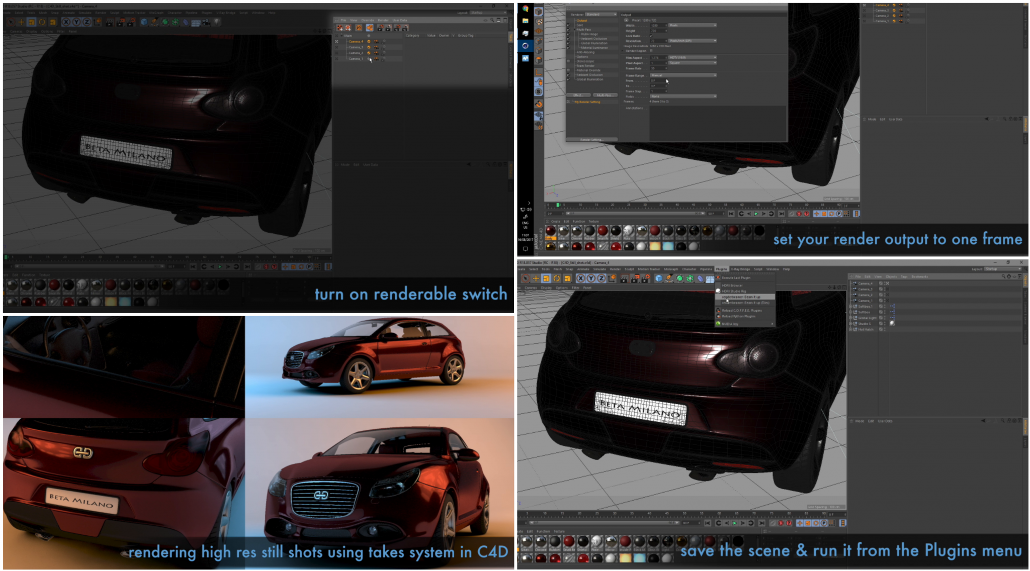 Takes Cinema4D Rendering