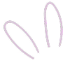 Two elongated loops, one shorter and more oval-shaped on the left, and one taller and more rounded on the right, drawn with a gradient color line on a black background.