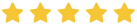 Five golden stars in a horizontal row representing a 5-star rating.