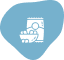 Icon of two overlapping photos with a magnifying glass on the top photo.