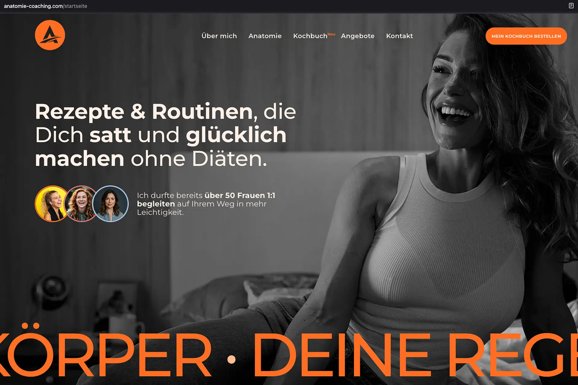 Webflow Webseite von Anatomie Coaching
