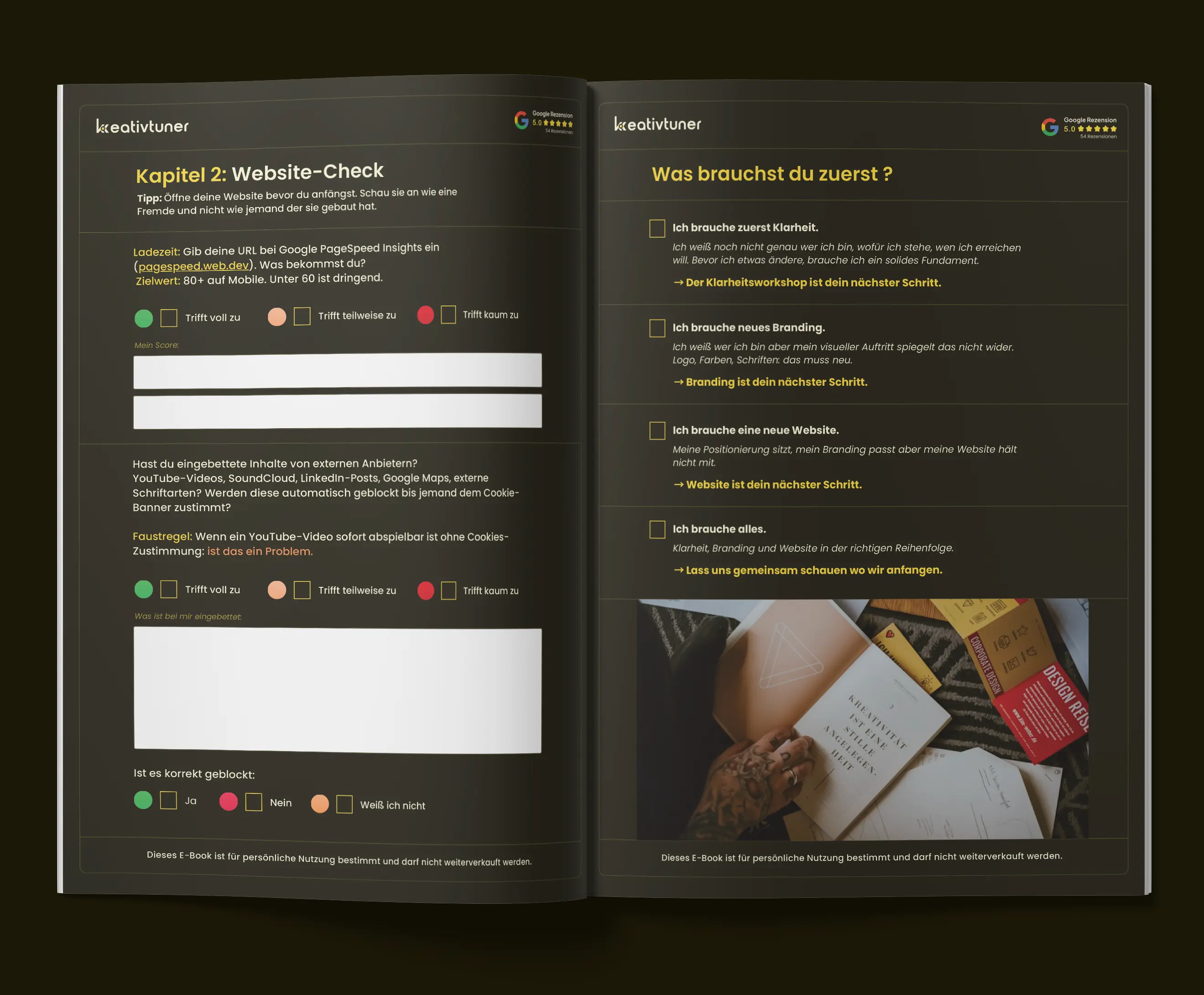 Analyse Workbook für Marke und Webseite von Kim Weber