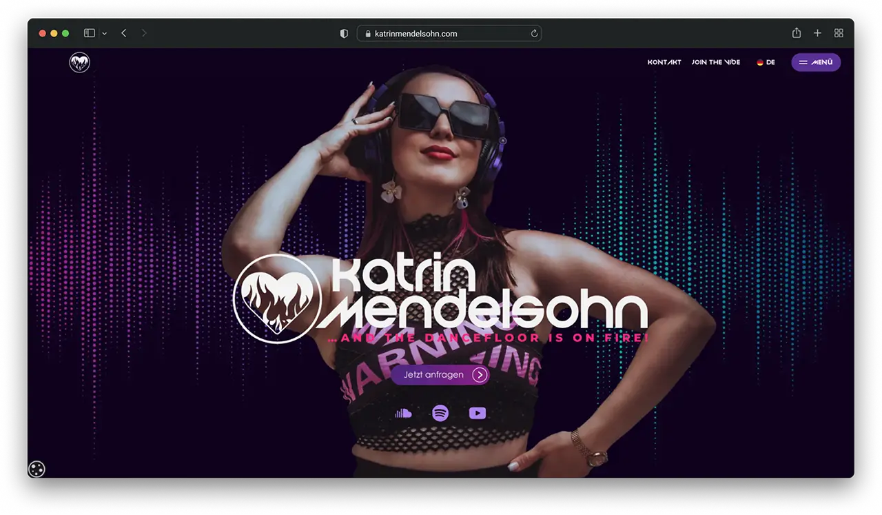 Individuelle Webflow Webseite von Katrin Mendelsohn