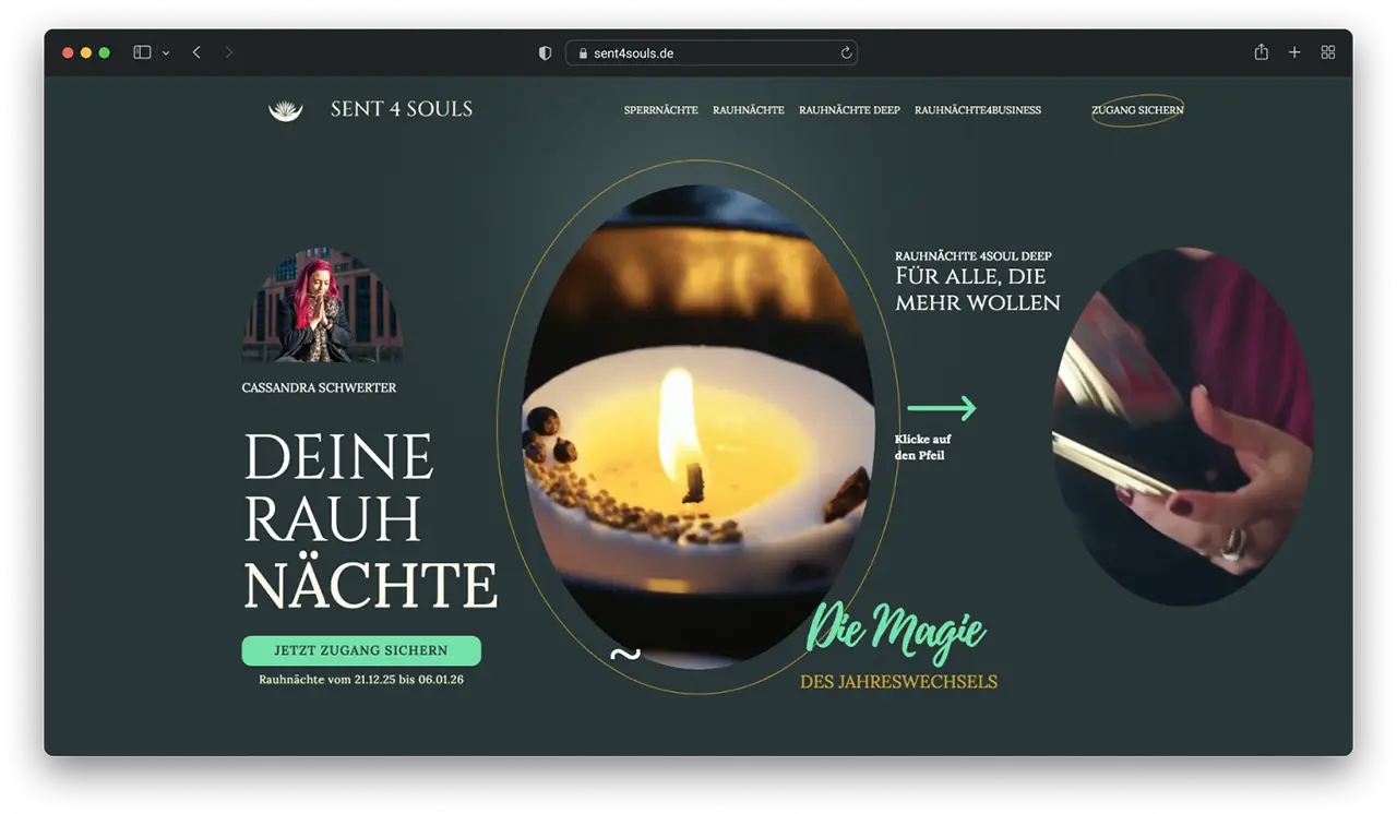Sent 4 Souls - Webflow Webseite