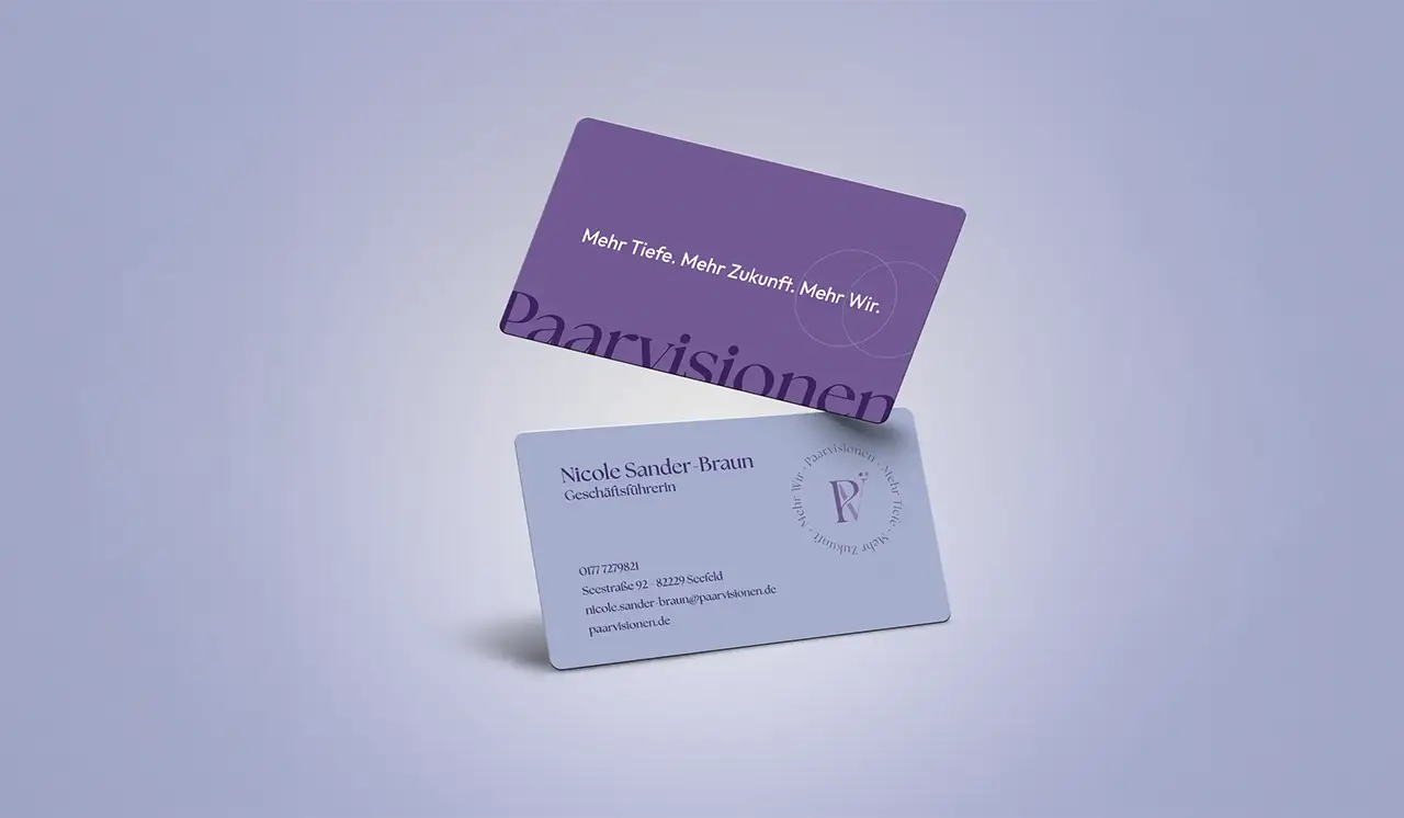 Paarvisionen Visitenkarten Design