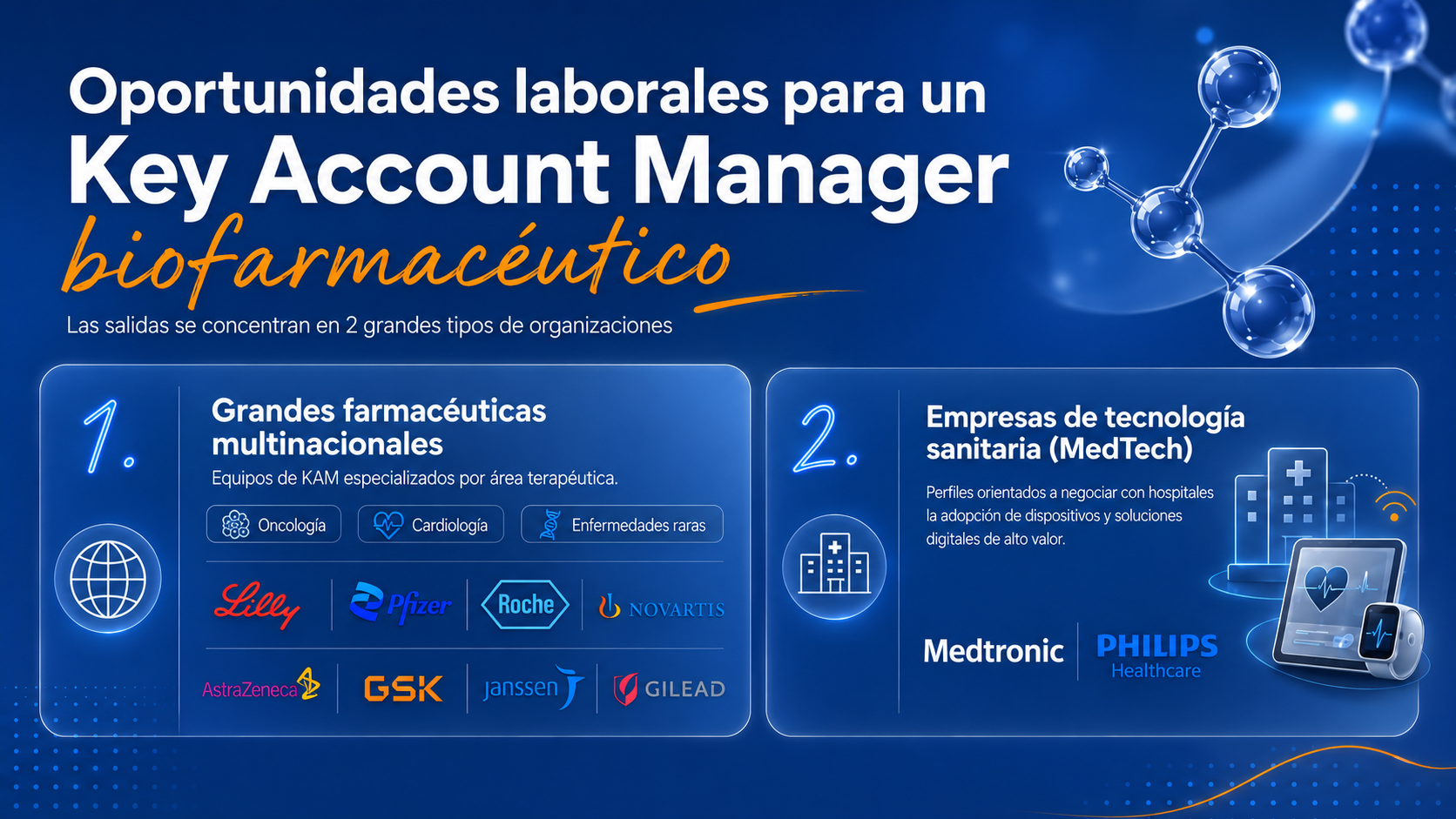 salidas laborales de un KAM en industria farmacéutica
