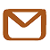 Brown outlined envelope icon on a white background.