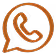 Orange WhatsApp logo icon on white background.