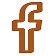 Stylized orange lowercase letter f resembling a logo or icon.