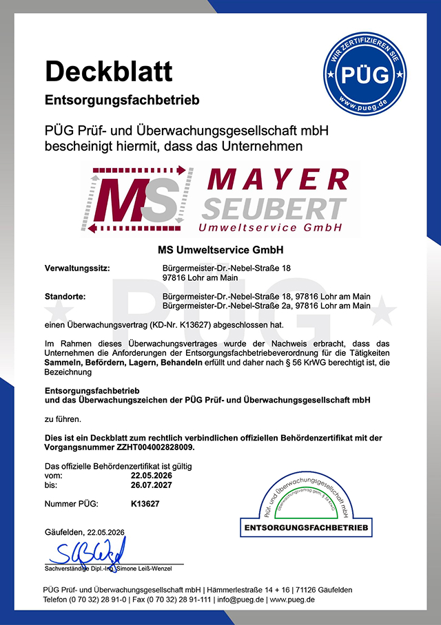 Entsorgungsfachbetrieb