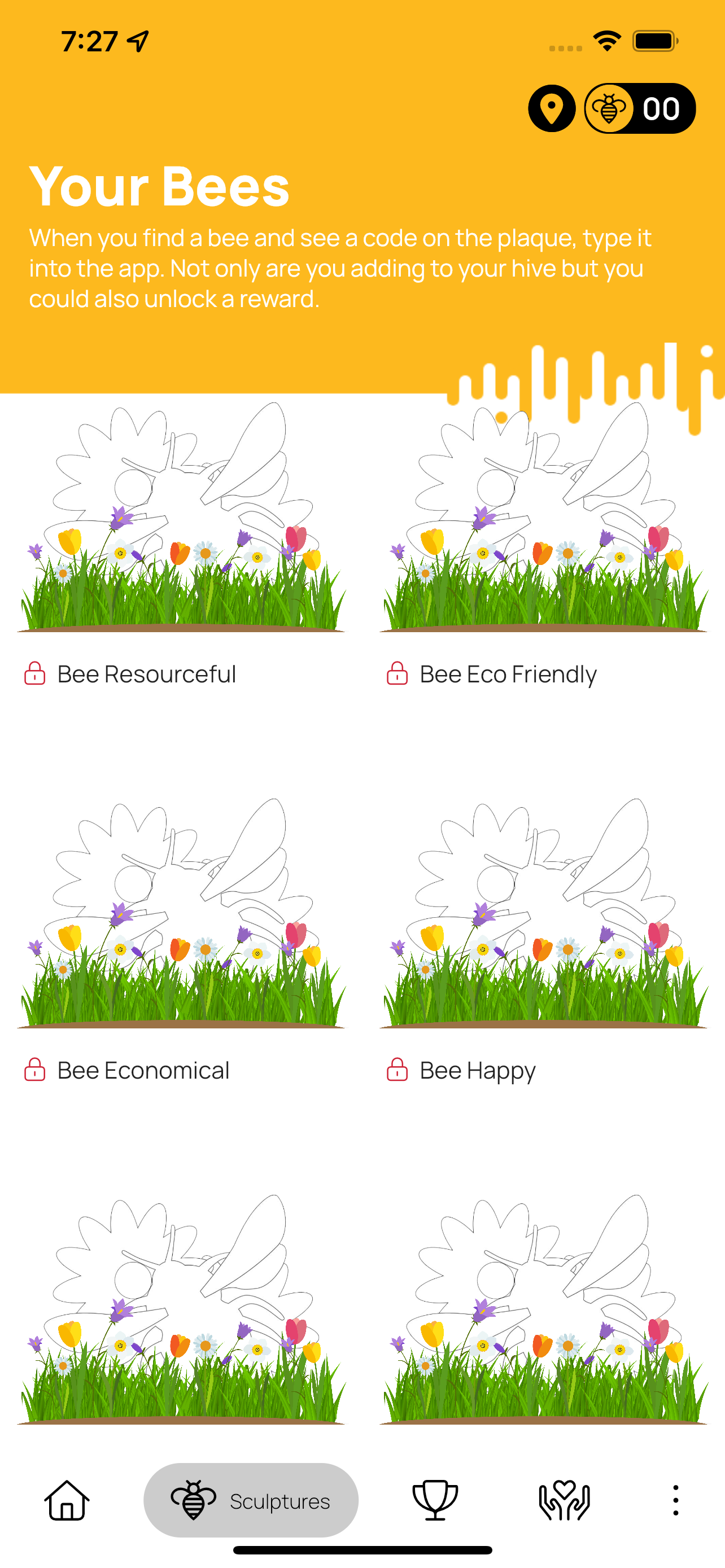 North Notts Nectar Trail app screen