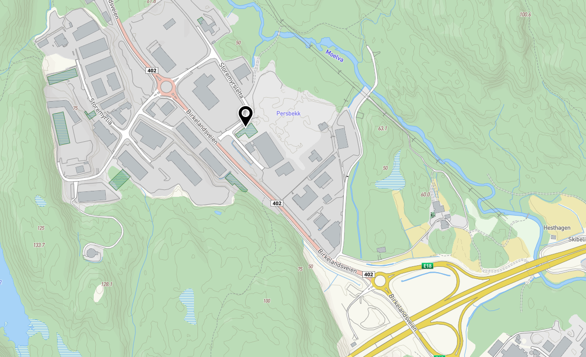 Ferdige næringstomter fra ca. 760 kvm og oppover