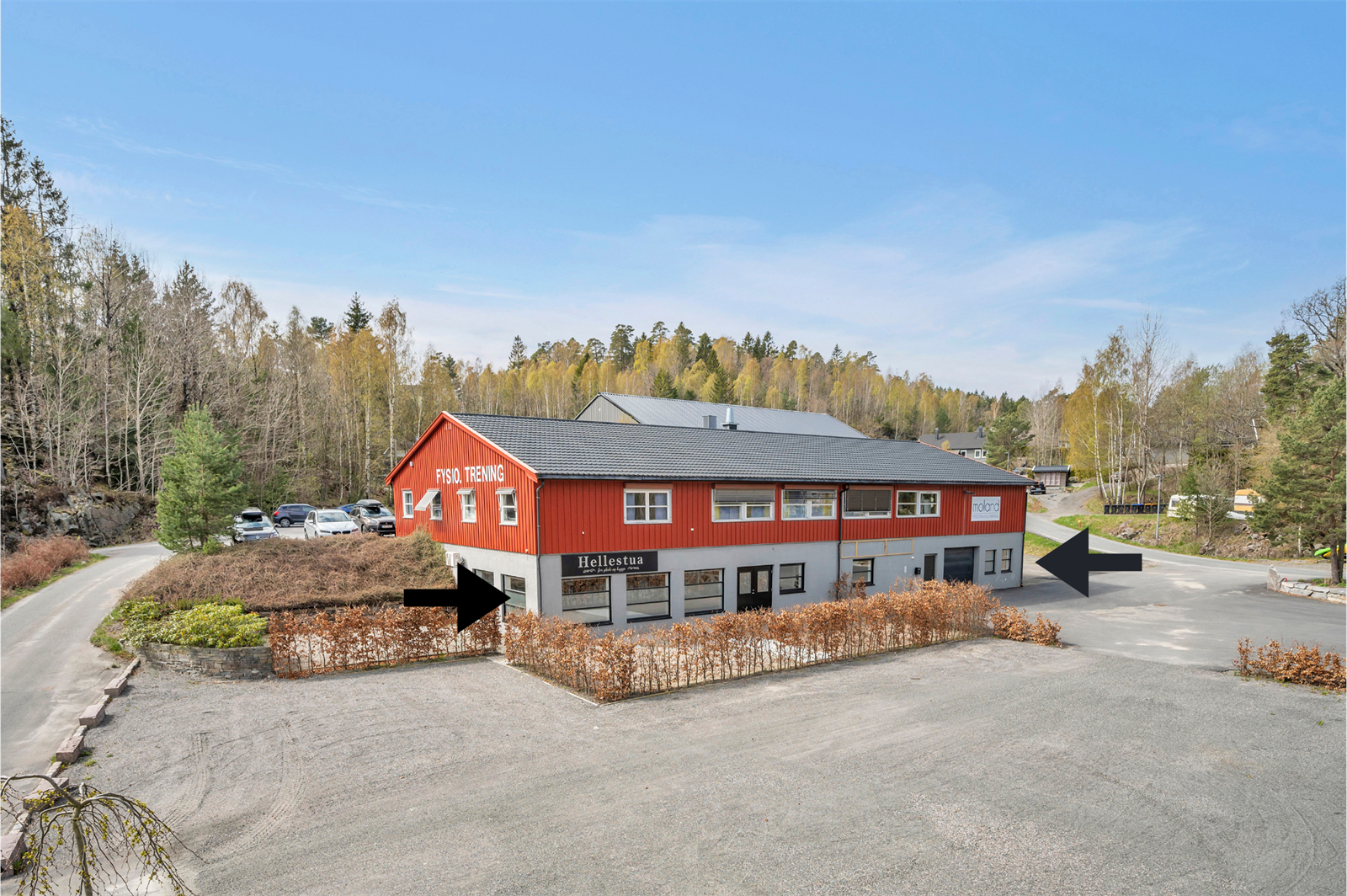 Rimelige lokale på Saltrød - stor parkering/uteområdet.