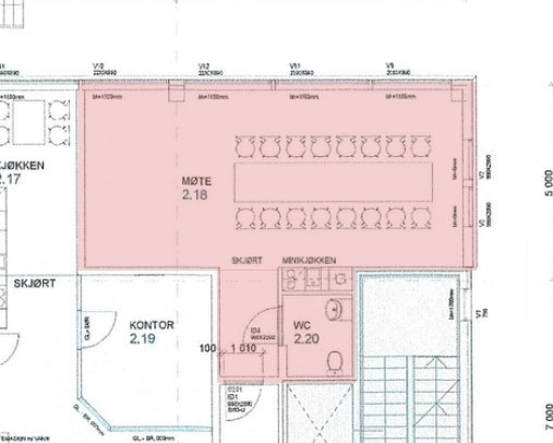 60 m2 BTA kontorlokale ledig for innflytting | Gunstig leie | Nær E-18 og godt med parkering